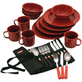 Outdoor 24-Piece Enamel Dinnerware Set